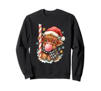 Bubble Blowing Highland Cow Christmas Cute Holiday Sweatshirt