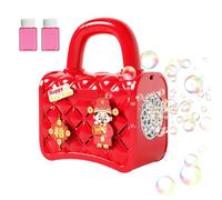 Bubble Blowing Machine, Bubble Maker with Light, Chinese New Year Battery Bubble Toy, Portable Bubble Blower with Musical Lights for Outdoor Activities, Parties, Matrim
