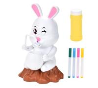 Bubble Blowing Machine, Leak Proof Blower, 7 Inches Device with Easy, Bunny Shaped Toy with Sturdy Build, Outdoor Fun Gadget for Children and Teenagers, Home Accessories for Events Party Use