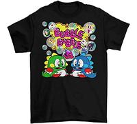 Bubble Bobble Mens T-Shirt Unisex Adult Cotton Funny Sizes NES Retro 90s 8-bit New Short-Sleeved Shirt Black