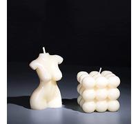 Bubble Body Woman Candle - Decorative Candles Knot Candle Twisted Aesthetic Candles - Cube Soy Wax Aromatherapy Candles, Home Decor Bubble Body Jar Candle (Bubble+Body)