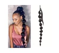 Bubble Braided Ponytail Extension 30 Inches Long Braided Wrap Around Synthetic Ponytail Hairpiece with Elastic Tie(4)