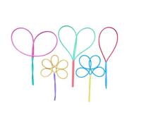 Bubble Brothers Pack of 5 Bubble Sticks Soap Bubbles Set for Children Giant Soap Bubbles for Outdoor Perfect for Children's Birthday Party 5 Handmade Bubble Rings (Bubble Rings 5 Pieces)