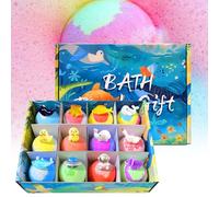 Bubble Buddies,12-Piece Ocean Surprise Toy Bath Bomb Set,Natural Bubble Treasure Gift Set with Mega Bubbles & Surprise, Gentle On Sensitive Skin,for Boys & Girls (C)