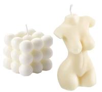 Bubble Candle -Cube Soy Wax Candles,Female Body Shaped Candle, Aesthetic Home Decor Candle, Scented Candle Set 2 Pieces, for Home Use and Gifting