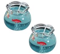 Bubble Candle Jelly Bath Set, Mini Bubbles Floating Candles with Spark Design, Mini Candle Fish Wax for Relaxation, Mini Fish Tank Jelly Decoration, 2 Pack Bath Candles