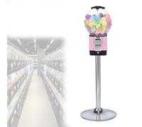 Bubble Capsule Toy Dispenser, Commercial Gumball Machine with Key, Classic Candy Vending Machine for Toys and Gumballs, Black Finish