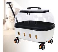 Bubble Cat Carrier Backpack, Fully Breathable Transparent Pet Carrier Backpack for Cat Dog, Multiple Carrying Carrier, for Travel, Hiking & Trips off-white