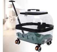 Bubble Cat Carrier Backpack, Fully Breathable Transparent Pet Carrier Backpack for Cat Dog, Multiple Carrying Carrier, for Travel, Hiking & Trips transparentblack