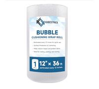 Bubble Cushioning Wrap 12 inch x 36ft - Large Plastic Packing Roll for Moving Boxes & Shipping Supplies - Moving Supplies, Perforated Every 12 Inch