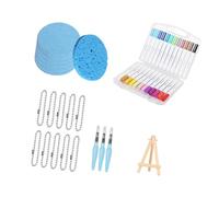Bubble Drawing Art Supplies Textured Canvas Sponge Decorative Chains Water Based Pens Creative Teaching Art Tools