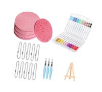Bubble Drawing Art Supplies Textured Canvas Sponge Decorative Chains Water Based Pens Creative Teaching Art Tools