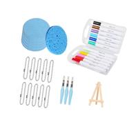 Bubble Drawing Art Supplies Textured Canvas Sponge Decorative Chains Water Based Pens Creative Teaching Art Tools