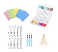Bubble Drawing Art Supplies Textured Canvas Sponge Decorative Chains Water Based Pens Textured Paper