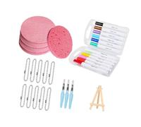 Bubble Drawing Pens Art Supplies Set Canvas Sponge Texture 3D Foam Paper and Pens Decorative Strands Water Coloring Creative Teaching Art Tools