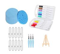Bubble Drawing Pens Art Supplies Set Canvas Sponge Texture 3D Foam Paper and Pens Decorative Strands Water Coloring Creative Teaching Art Tools