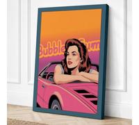 Bubble Dream Retro Canvas Wall Art Print 36x24 Inch