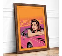Bubble Dream Retro Framed Wall Art Print A2 (59.4×42cm) Walnut, Wall Decor for Living Room, Bedroom, Office & Home, Ready to Hang, Art Gift