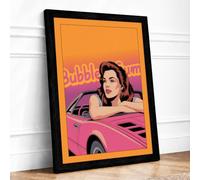 Bubble Dream Retro Framed Wall Art Print A4 (29.7×21cm) Black, Wall Decor for Living Room, Bedroom, Office & Home, Ready to Hang, Art Gift