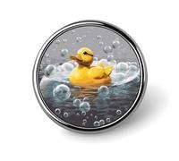 Bubble Duck Round Badge Cute Brooch Hats Jackets Decor Personalized Lapel Pin Clothing Jewelry Accessories for Wedding Party Gift