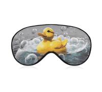 Bubble Duck Sleep Mask for Women Men Side Sleeper Eye Cover with Adjustable Strap Soft Breathable Blackout Mask Slip-Free Deep Sleeping Travel Essentials