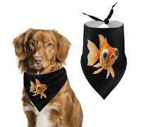 Bubble Eye Fish Cute Dog Bandana Triangle Adjustable Washable Cat Scarf Pet Accessories