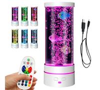 Bubble Fish Lamp, 17 Color Changing, USB & Battery Powered Mood Light with Remote Control, Decorative Artificial Fishtank Light, Fish Lamps Sensory for Kids Bedrooms
