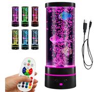 Bubble Fish Lamp, 17 Color Changing, USB & Battery Powered Mood Light with Remote Control, Decorative Artificial Fishtank Light, Fish Lamps Sensory for Kids Bedrooms