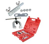 Bubble Flaring Tool Kit with 4 Adapters for 475mm, 6mm, 8mm, and 10mm Tubing, Includes for MINI Pipe Cutter and Blow-Molded Case for Automotive Brake Line Repairs