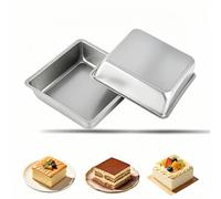 BUBBLE-FLY Nonstick 4 Inch Square Brownie Pan Carbon Steel Mini Cake Pans