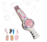 Bubble Fog Wand, Interactive Bubble Blowing Fog Wand, Colorful Smoke Bubble Machine, Magic Elastic Smoke Fog Bubble Machine, Kids Magic Bubbles Gun Toy with Fog Effect & Colorful Light (Pink)