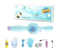 Bubble Fog Wand Interactive Colorful Summer Toy | Bubble Machine with Light for Kids Girls Party Family Gathering Backyard Park Beach Festival Playground Photography (Blue)