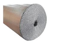Bubble Foil Insulation Roll, Double Aluminium Foil Bubble Wrap Insulation Roll Self Adhesive Waterproof Multiple Sizes(1*15M)