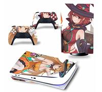 Bubble Free No Foaming For PS5 Skin Disc Edition & Digital Console And Controller Vinyl Cover Skins Wraps Scratch Resistant, Compatible 04972(Digital Edition)