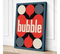 Bubble Geometric Canvas Wall Art Print 24x16 Inch
