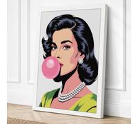 Bubble Gum Vintage Retro Canvas Wall Art Print 36x24 Inch
