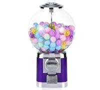Bubble Gumball Dispenser Machine with 100 Twisters, Classic Bulk Candy Dispenser for Game Retail Stores