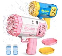 Bubble Gun, Bubble Gun Machine, Bubble Machine for Kids, Bubbles Per Outdoor Indoor Birthday Party Gifts for Boys Girls Birthday - Pink
