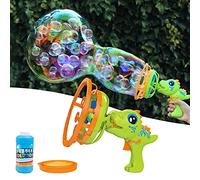 Bubble Gun Bubble Machine Dinosaur Bubble Blower Toys for Kids, Portable Bubble Wand with Bubble Solution, Giant Bubbles for Toddlers, Birthday Toy Gift for 3 4 5 6 7 8 9 Years Old Boys and Girls