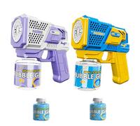 Bubble Gun for Kids, 2 Pcs Automatic Bubble Gun with 2 Bottles of Bubble Solution, 5000+ Bubbles Per Min Bubble Maker Outdoor Toys for Party