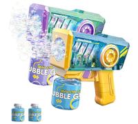 Bubble Gun for Kids, 2 Pcs Automatic Bubble Gun with 2 Bottles of Bubble Solution, 5000+ Bubbles Per Min Bubble Maker Outdoor Toys for Party