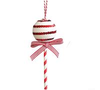 Bubble Hanging Ornament for Holiday Decorations with Red and Alternative White Design, Lightweight and Suitable for Christmas Trees, and Festive Displays, Multiple Sizes (K)