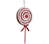 Bubble Hanging Ornament for Holiday Decorations with Red and Alternative White Design, Lightweight and Suitable for Christmas Trees, and Festive Displays, Multiple Sizes (E)
