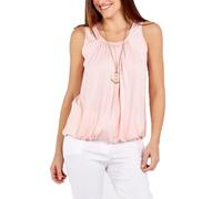 Bubble Hem Vest Women's Vests Sleeveless Bubble Hem Top Ladies Straps Vest Pleated Scoop Neck Elasticated Stretch Hem Summer Jersey Tank Top Loose fit Baby Pink 20-22