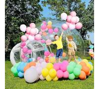 Bubble House Dome, Inflatable Bubble House With Tunnel And Air Blower Pack Of 5 Transparent Multiple Sizes(4M/13FT)