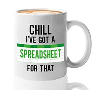 Bubble Hugs Accountant White Coffee Mug 11oz - Chill I've Got A Spreadsheet For That - Job Profession Occupation Work Number Economy Administration Excel Accounting Journal