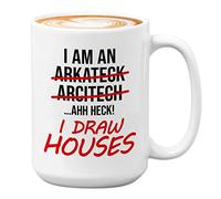 Bubble Hugs Architect Mug Black 11oz Mug White 15oz - Ahh Heck I Draw Houses - Architect Building Designer Gothic Cathedral Coaster Stone Architecture Student