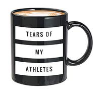 Bubble Hugs Black Silly Coffee Mug - Tears Of My Athletes - Encourage Coach Player ship Team Winner Run