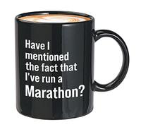 Bubble Hugs I've Run a Marathon Black 11oz Athletic Runner Coffee Mug