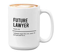 Bubble Hugs Lawyer Coffee Mug 15oz White - Future Lawyer - Law Student Law School Law Her Attorney Advocate Esquiire Barrister
